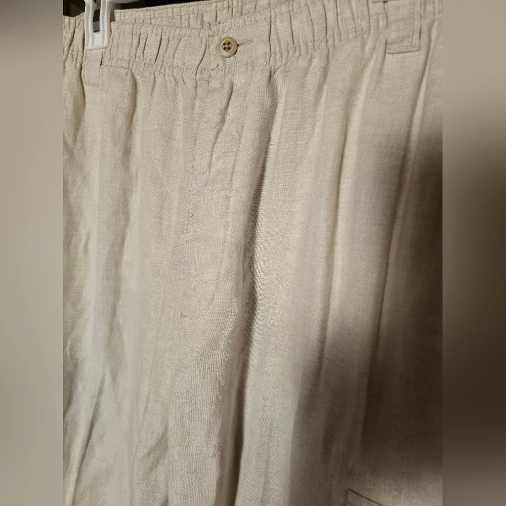 Caribbean Linen Beige Cargo Pants 38x30
